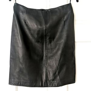 Vintage Gianni Versace leather skirt